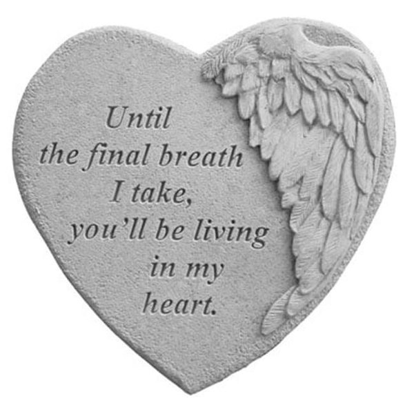 Kay Berry Kay Berry 08904 Winged Heart Memorial Stone - Until The Final Breath... 8904